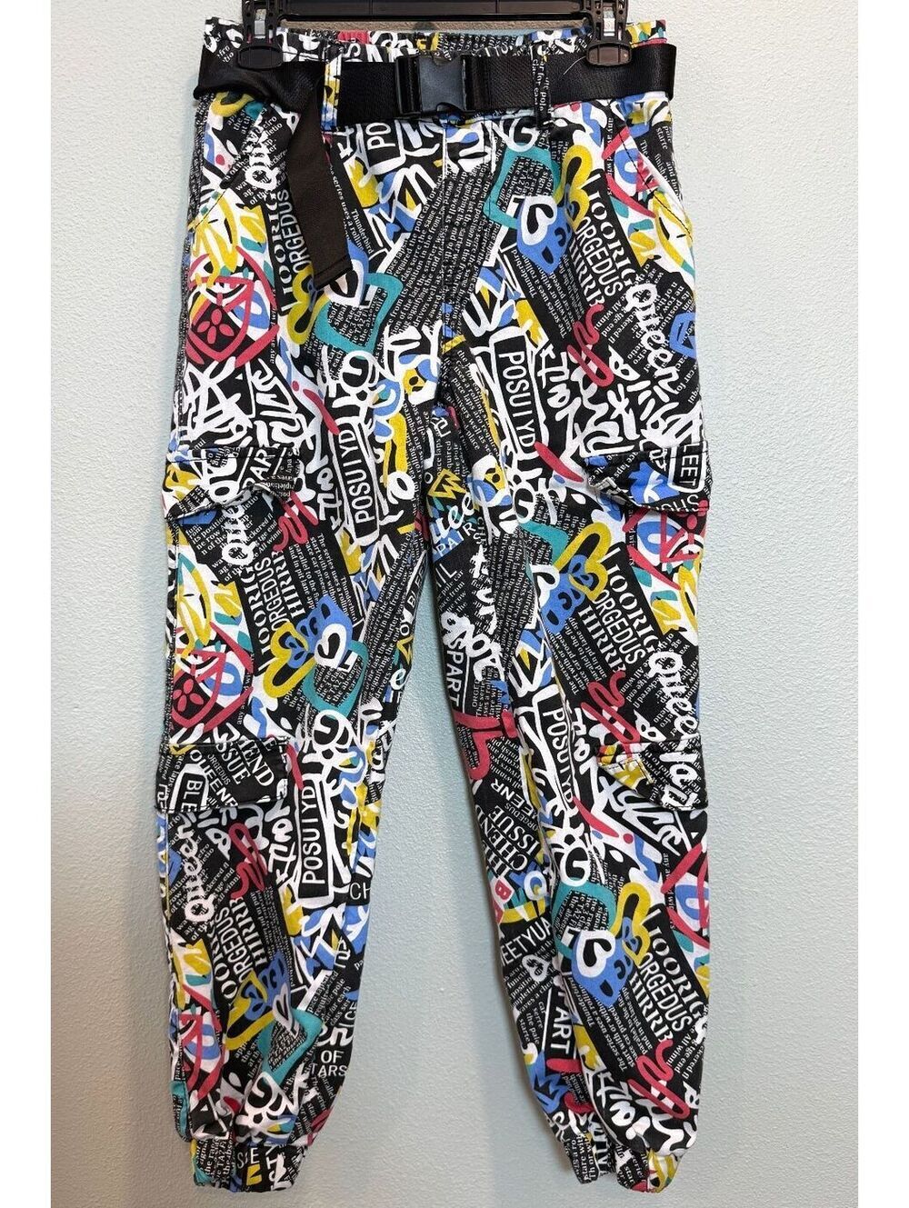 VIP Jeans Women Graffiti Streetwear Cargo Joggers - Women's 29